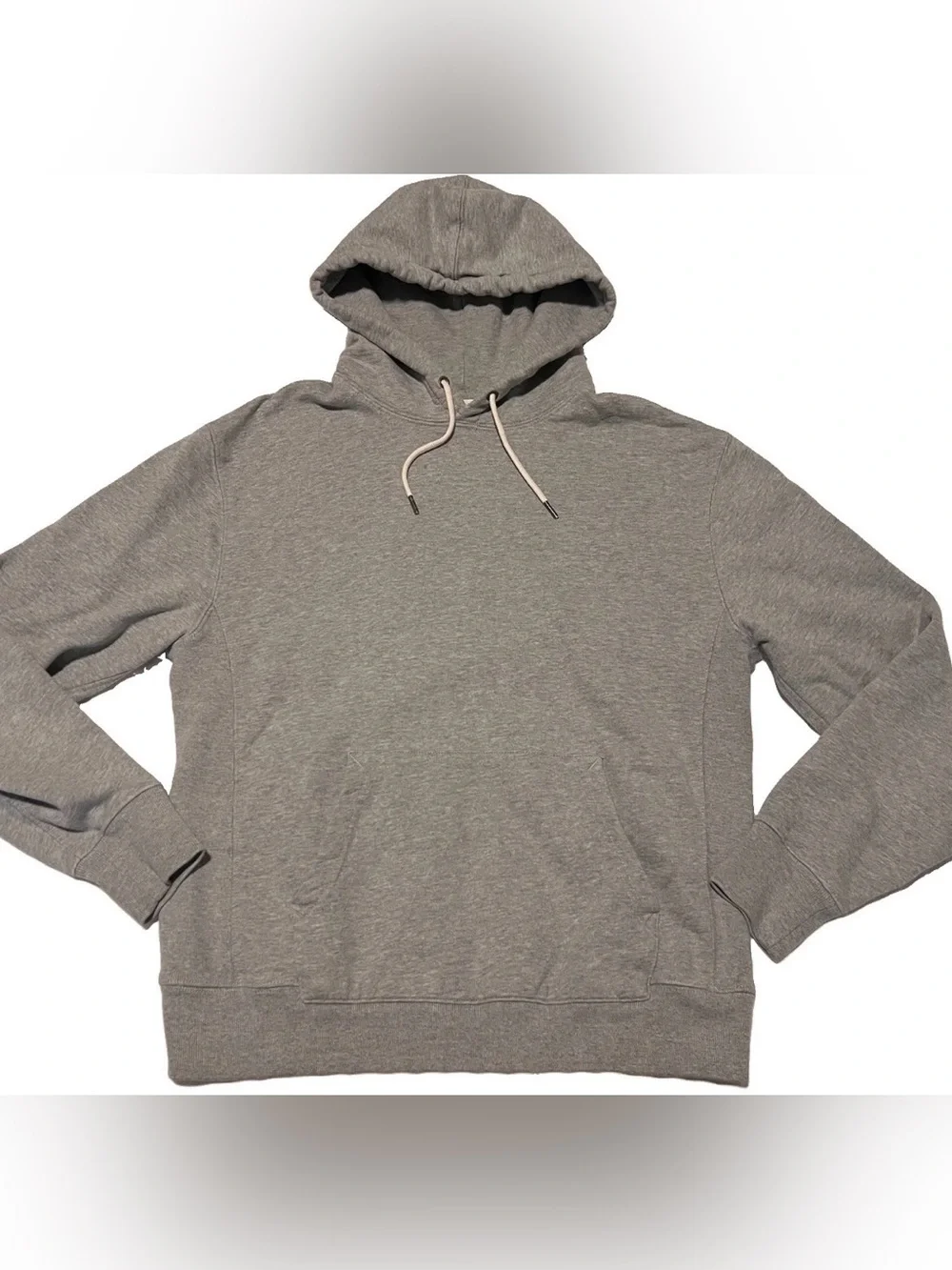 J.CREW Hoodie Mens M Vintage Fleece Terry Pullover Sweatshirt Cotton Gray